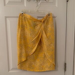 Poleci Silk Wrap Sunburst Yellow Skirt